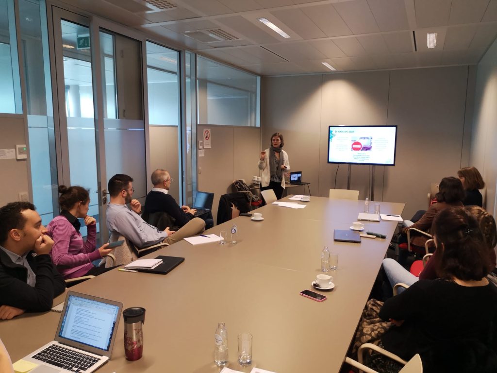 Photo de l'intervention de Marie Spaey au réseau des Mobility Managers